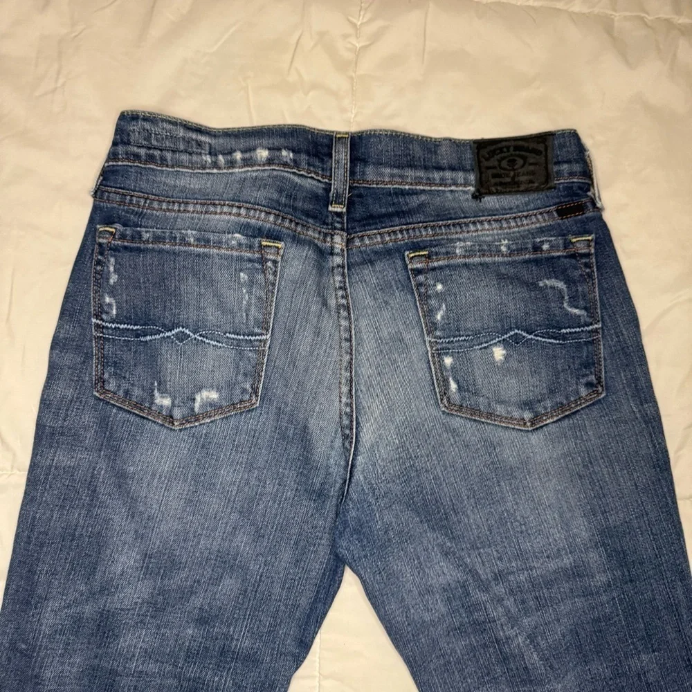 Lucky Brand Blue Straight Jeans with Vintage Distressing NoSize Tag.  #27